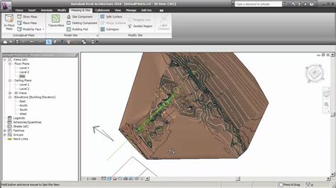 PS Stp1 Revit 2010 Import 3D Contour Dwg Toposurface Tru YouTube