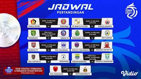 Saksikan Streaming BRI Liga 1 Pekan Ke 27 Mulai 23 25 Februari Ada