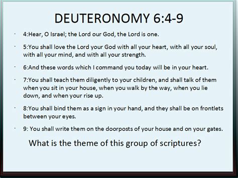 DEUTERONOMY 6:4-9