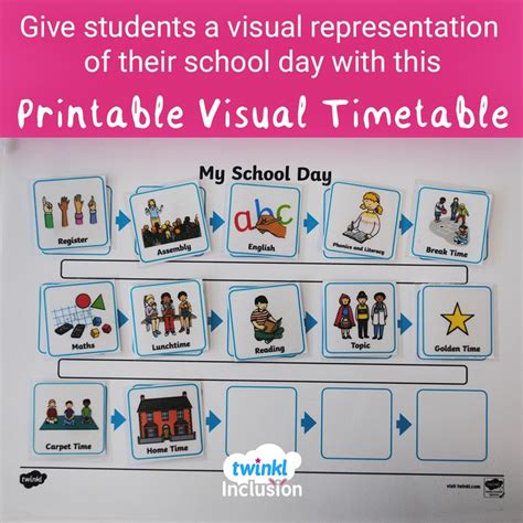 Printable Visual Timetable Visual Timetable Homeschool Routine Quotes