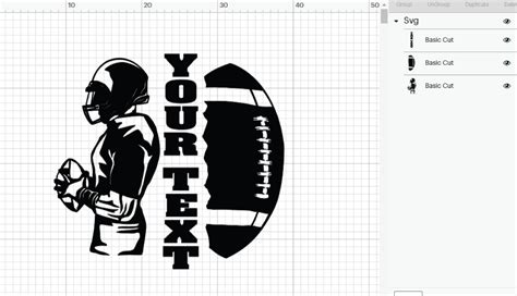 Football Template Svg Half Football Player Football Season Etsy