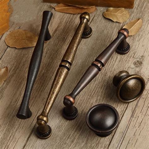 Antique Bronze Modern Handle Dresser Cabinet Pulls Knob Etsy Australia