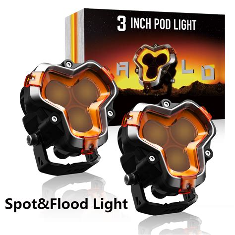 Novsight All Weather Halo Series Inch Led Pods With Drl Lights Off