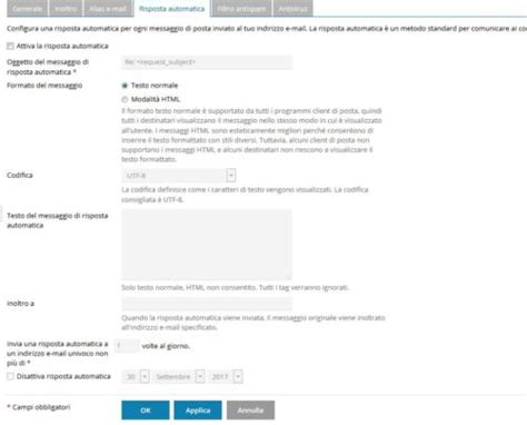 Come Creare Una Risposta Automatica Su Plesk Cionfs It