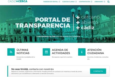 Ágora Gaditana El Portal De Transparencia Del Ayuntamiento De Cádiz