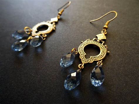 Boucles D Oreilles Chandelier Dor S Et Gouttes Etsy Boucles