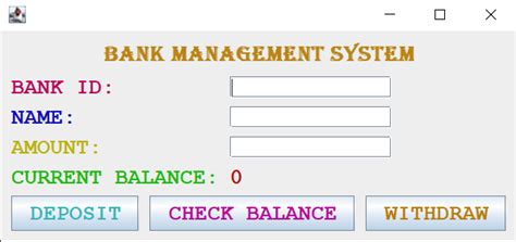 Bank Management System Java Project My Project Ideas