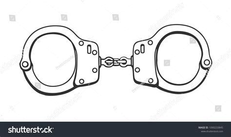 Handcuffs Hand Drawn Sketch Vector Black 库存矢量图（免版税）1090233845 Shutterstock