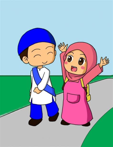 Gambar Cartoon Anak Sholeh 55 Koleksi Gambar