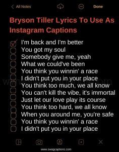 Bryson Tiller Lyrics To Use As Instagram Captions