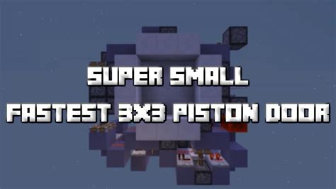 Showcase Super Small Fastest 3x3 Piston Door Made By Stlivo250