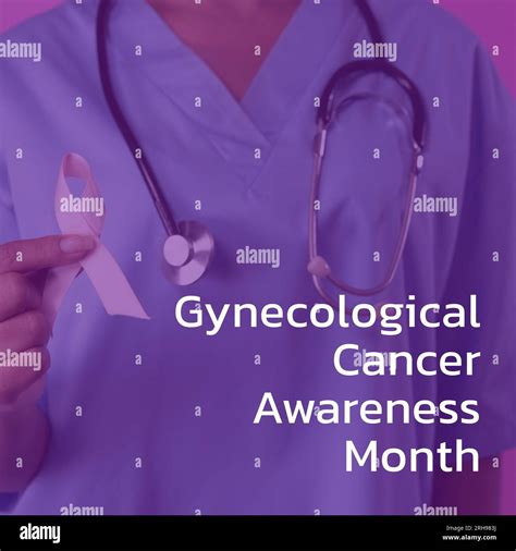 Composite Of Gynecological Cancer Awareness Month Over Caucasian Female