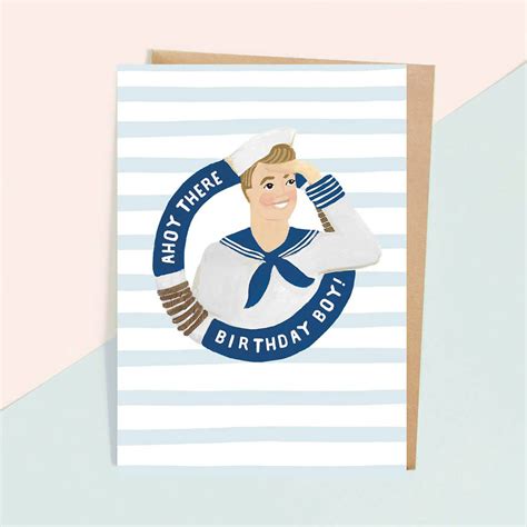 Sailor Birthday Card In 2021 Birthday Cards Sailor Birthday Cards