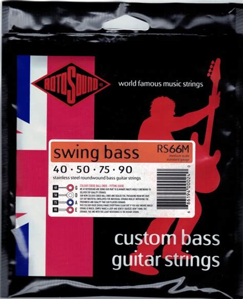 Rotosound Rs66ldn Long Scale 66 Nickel Swing Electric Bass Strings Standard 45 105