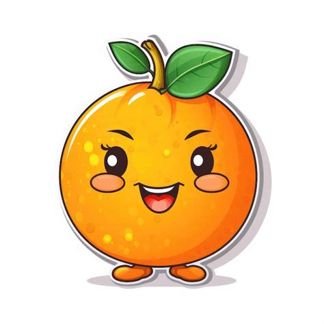 Premium Photo Cartoon Funny Fruits Happy Orange