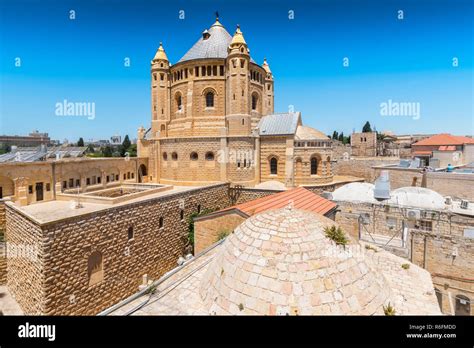 The Dormition Abbey Church On Mount Zion In Jerusalem Israel Middle