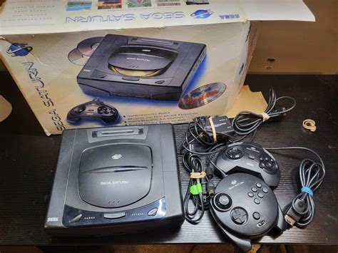 Sega Saturn Model 1 In Box W 3d Controller Box Protector Ebay