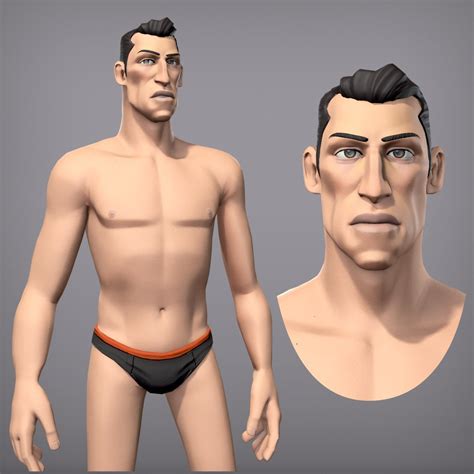 D Cartoon Male Character Kian Base Mesh Turbosquid