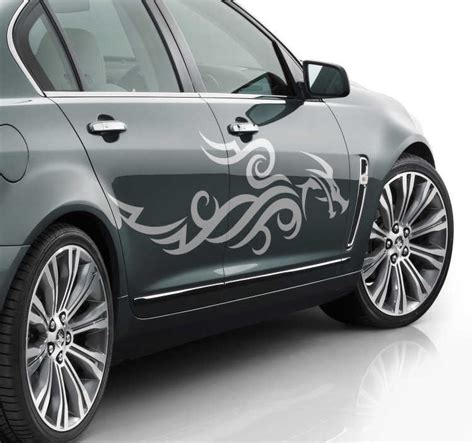 Tribal Dragon Racing Stripes Vinyl Decal, 3D Tribal Dragon Car Sticker ...