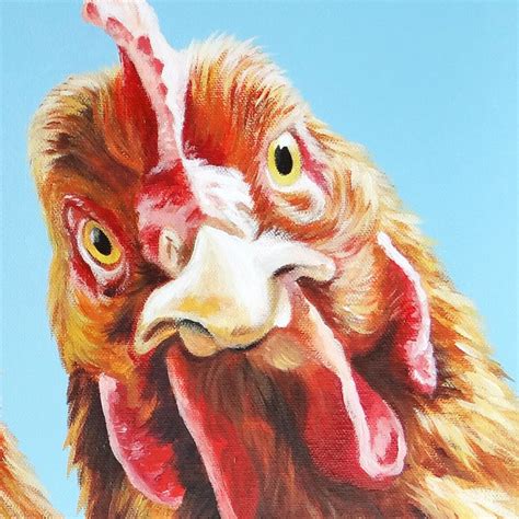 Who Are You Calling Chicken Acrylic Painting By Janet Carson Artfinder