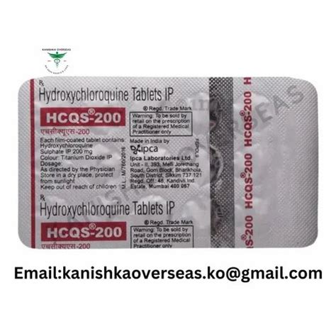 Hydroxychloroquine Mg Hcqs Mg Tablets Ipca Laboratories Ltd