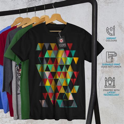 Wellcoda Geometric Stylish Mens T Shirt Abstract Graphic Design