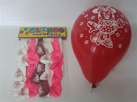 Globos Latex Banderines Impresos Mimi Minnie Mouse Mercadolibre