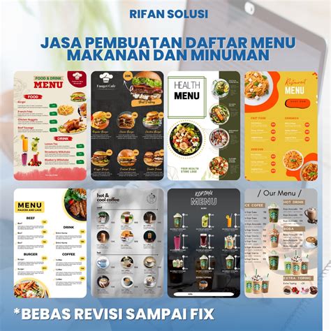 Jual Jasa Desain Daftar Menu Makanan Jasa Desain Daftar Menu Minuman