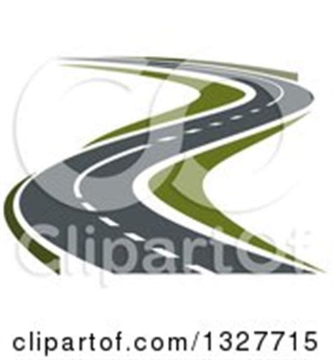 Royalty Free RF Curvy Road Clipart Illustrations Vector Graphics 1