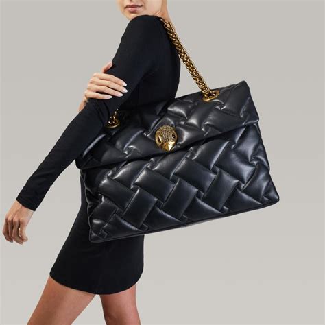 Macro Kensington Soft Bag Black Quilted Leather Oversized Bag By Kurt Geiger London Kurt Geiger