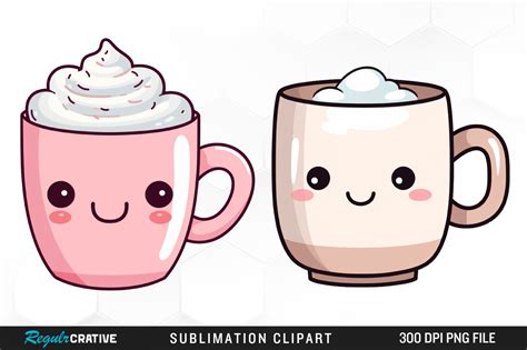 Cute Christmas Hot Cocoa Cup Clipart Png Graphic By Regulrcrative Creative Fabrica