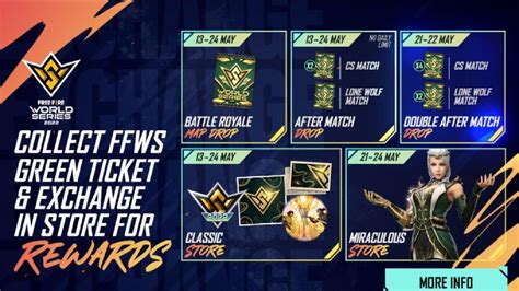 Free Fire FFWS 2022 May Event Calendar Miraculous Store FFWS Live