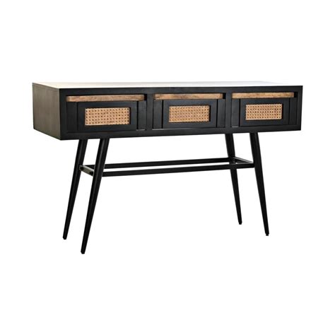 Ingresso DKD Home Decor Naturale Nero Rattan Legno Di Mango 125 X 40 X