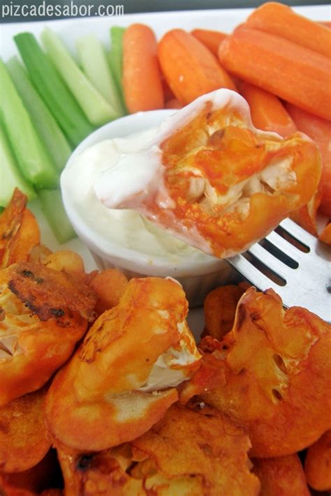 Coliflor Estilo Boneless Buffalo Chicken Pizca De Sabor