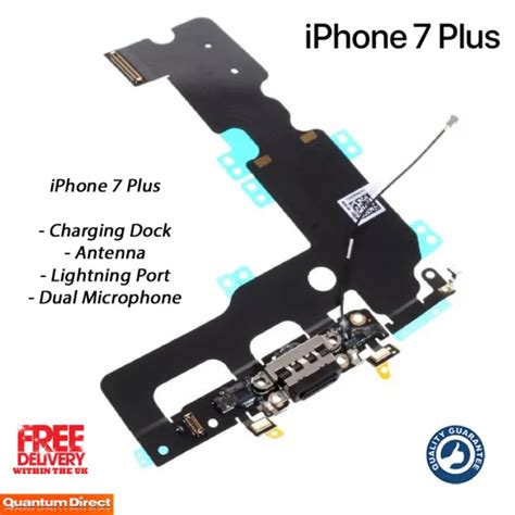 NEUF IPHONE 7 Plus Chargement Dock Port Double Microphone Rechange Noir