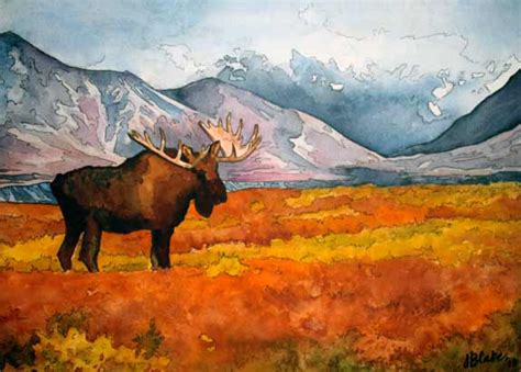 Alaskan Moose Art By Jamie Anne Blake