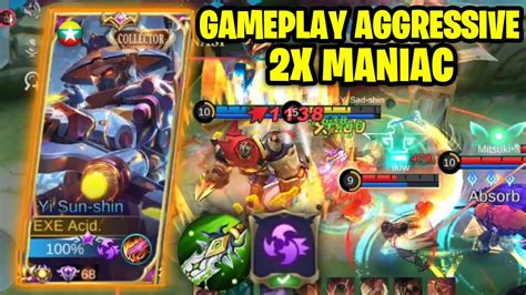 X Maniac Gameplay Aggressive Top Global Yi Sun Shin How To Use Yi