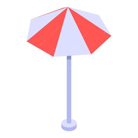 Premium Vector Beach Umbrella Icon Isometric Of Beach Umbrella Vector