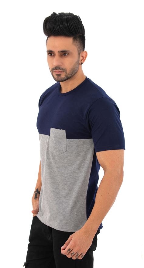 Buy Skyben Branded Half Sleeves T Shirt For Men In Poly Cotton Fabric