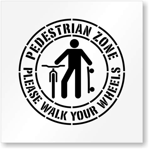 Pedestrian And Sidewalk Stencils
