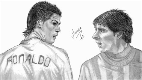 Cristiano Ronaldo and Leo Messi Sketch!! by MudabbirAli on DeviantArt