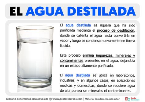 Qu Es El Agua Destilada