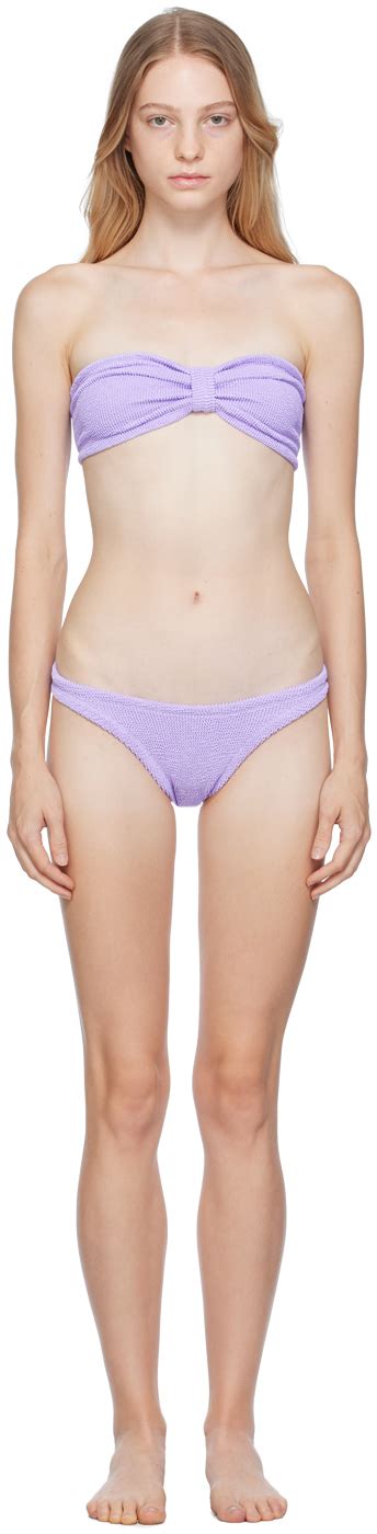 Hunza G Purple Jean Bikini Ssense Uk