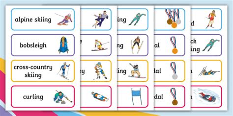 Winter Olympics Word Cards Creat De Profesori