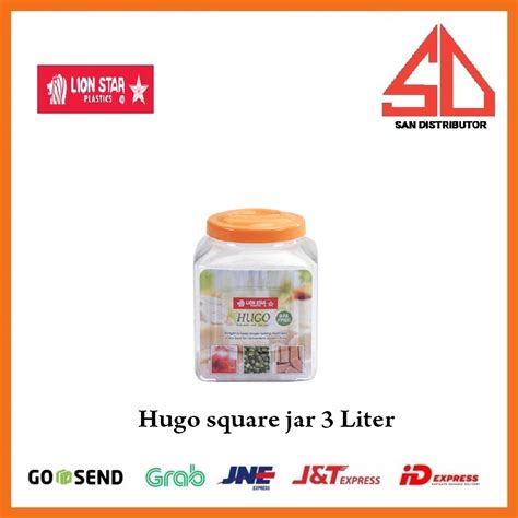 Jual Toples Krupuk L Lion Star Pp Hugo Square Jar Litre