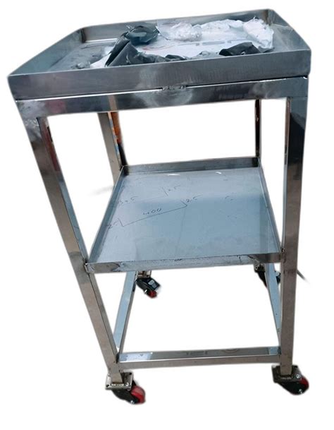 Heavy Stainless Steel Kitchen Trolley Size Dimensions Standard At Rs