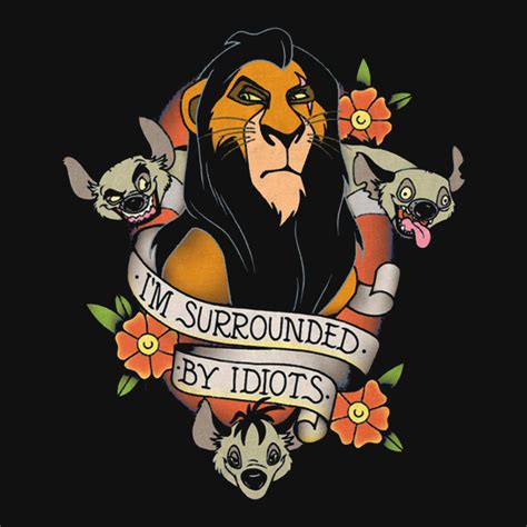 Lion King Scar Surrounded By Idiots Tattoo Fanny Pack By Cm Arts