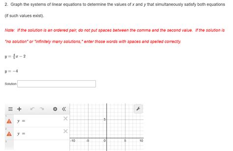 Answered 2 Graph The Systems Of Linear… Bartleby