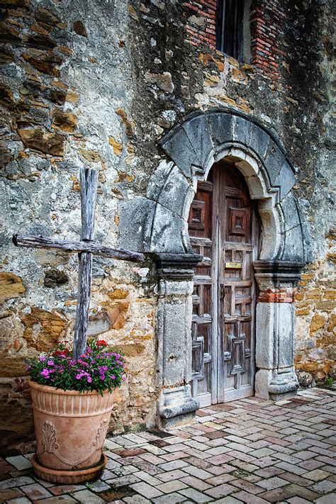 Mission Espada Door Texas Print Photograph By Harriet Feagin Fine Art