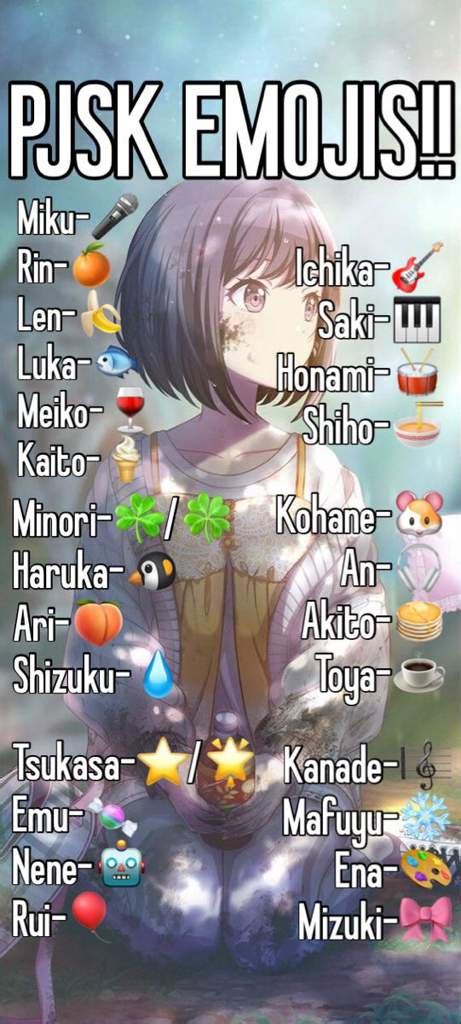 Pjsk Emojis Characters Meanings😀👍🏻 Vocaloid Amino